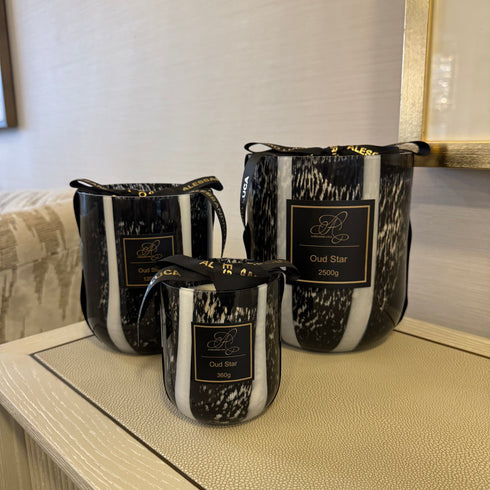 Oud Star Black Marble Candle 1200g