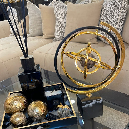 Marble & Gold Armillary Sphere
