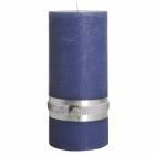 Navy Pillar Candle