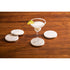 Kindia Set of 4 White Marble Round Coasters