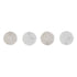 Kindia Set of 4 White Marble Rustic Edge Coasters