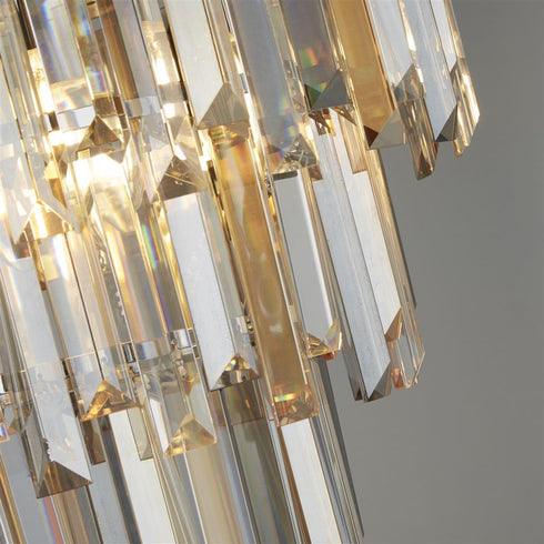 Classy 5 Light Flush - Chrome & Clear, Smoke & Amber Glass