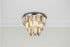 Classy 5 Light Flush - Chrome & Clear, Smoke & Amber Glass