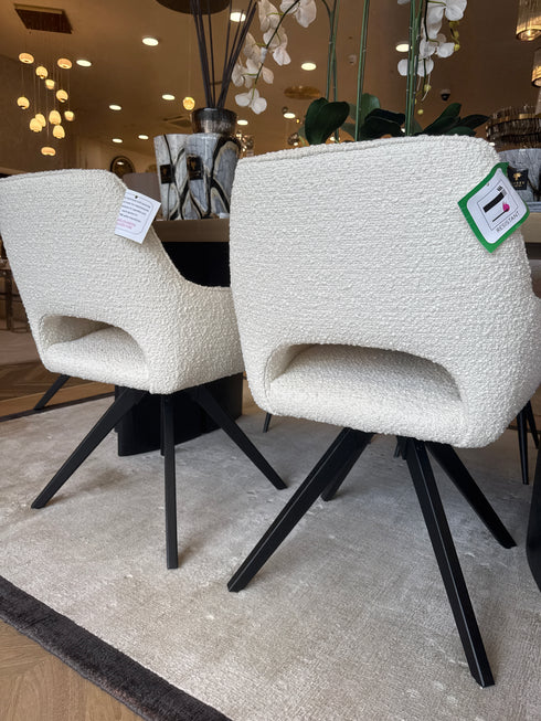Portia Ivory Boucle Dining Chair