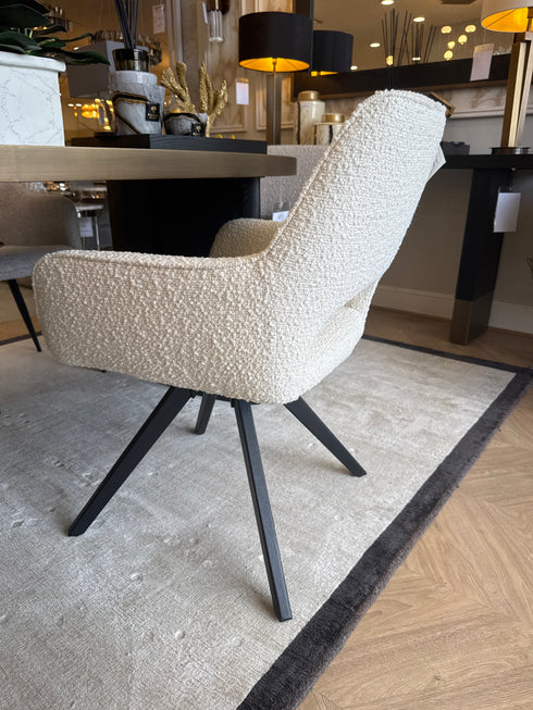 Portia Ivory Boucle Dining Chair