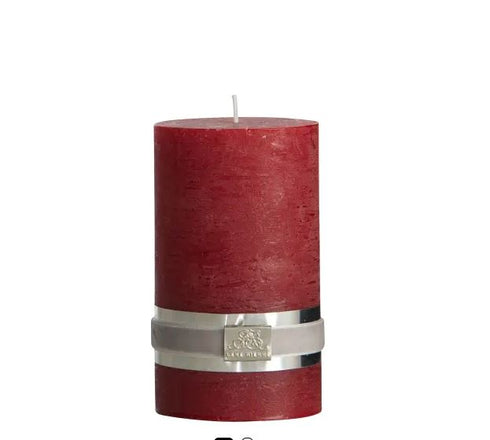 Rustic Pillar Red Candle