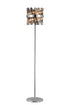 Kade Floor Lamp Nickel - Smoked Glass