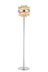 Kade Floor Lamp Nickel - Amber Glass