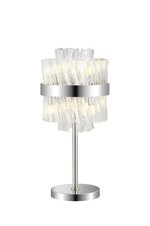 Kade Table Lamp Nickel - Clear Glass