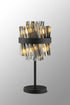 Kade Table Lamp Satin Black - Smoked Glass