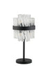 Kade Table Lamp Satin Black - Clear Glass