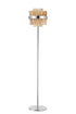 Kade Floor Lamp Nickel - Amber Glass