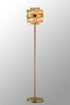 Kade Floor Lamp Brass - Amber Glass