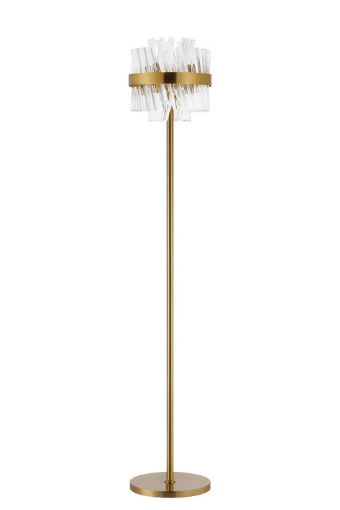 Kade Floor Lamp Brass - Clear Glass