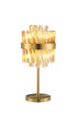 Kade Table Lamp Brass - Amber Glass
