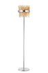 Kade Floor Lamp Nickel - Amber Glass