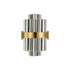 Kade Wall Light Brass - Smoked Glass