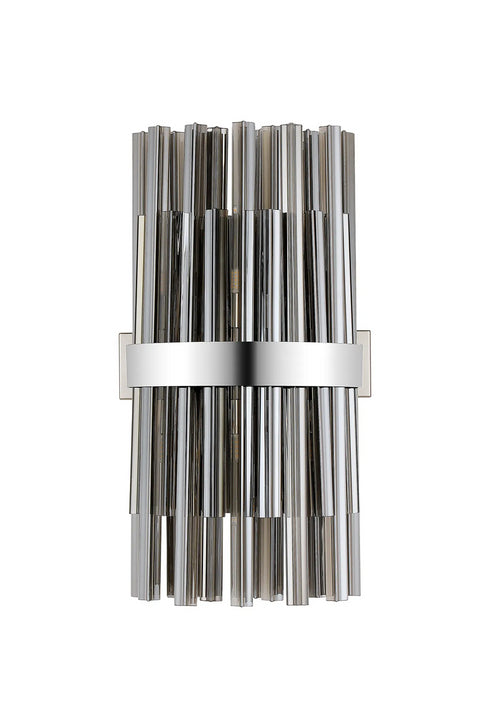 Kade Wall Light Nickel - Smoked Glass