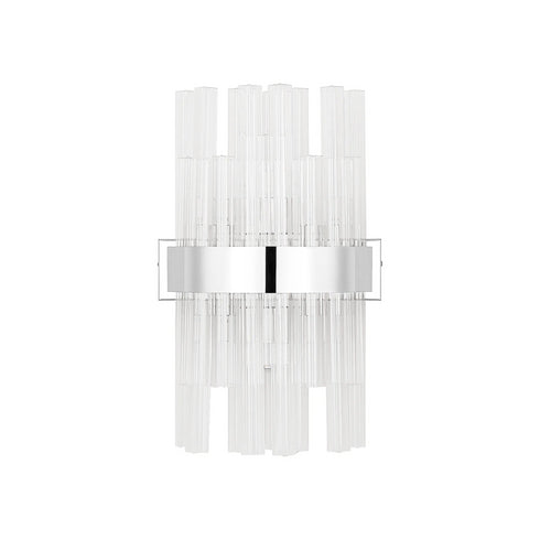 Kade Wall Light Nickel - Clear Glass