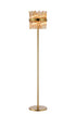 Kade Floor Lamp Brass - Amber Glass