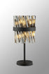 Kade Table Lamp Satin Black - Smoked Glass