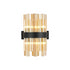 Kade Wall Light Satin Black - Amber Glass
