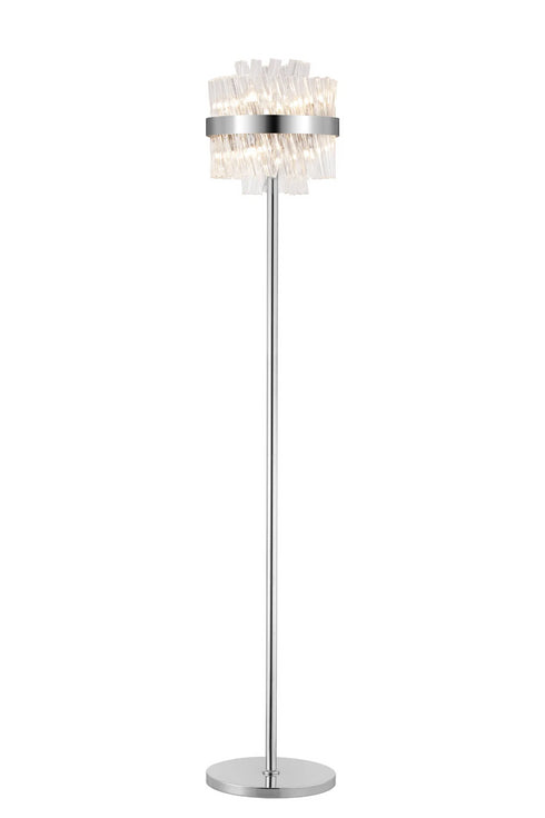 Kade Floor Lamp Nickel - Clear Glass