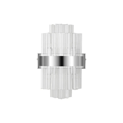 Kade Wall Light Nickel - Clear Glass