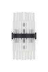 Kade Wall Light Satin Black - Clear Glass