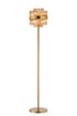 Kade Floor Lamp Brass - Amber Glass