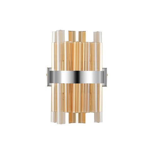 Kade Wall Light Nickel - Amber Glass