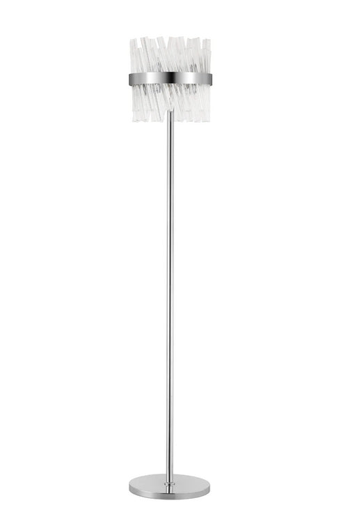 Kade Floor Lamp Nickel - Clear Glass