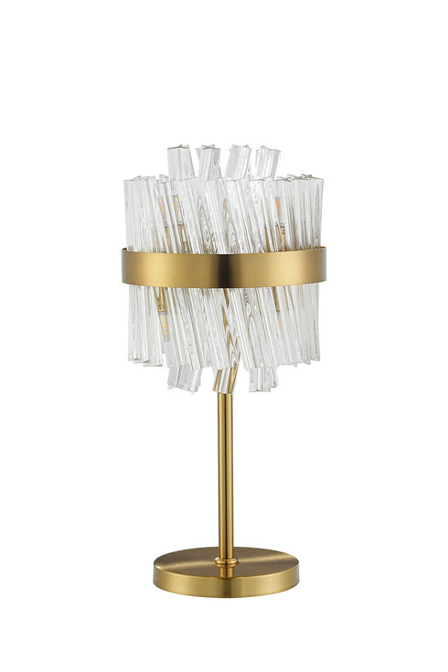 Kade Table Lamp Brass - Clear Glass