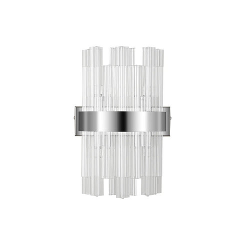 Kade Wall Light Nickel - Clear Glass