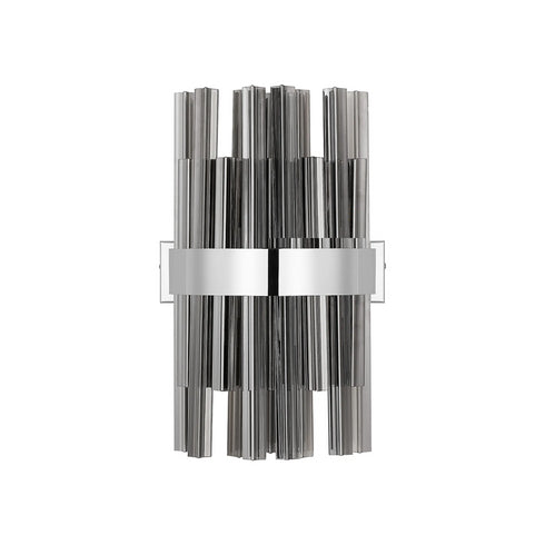 Kade Wall Light Nickel - Smoked Glass