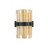 Kade Wall Light Satin Black - Amber Glass