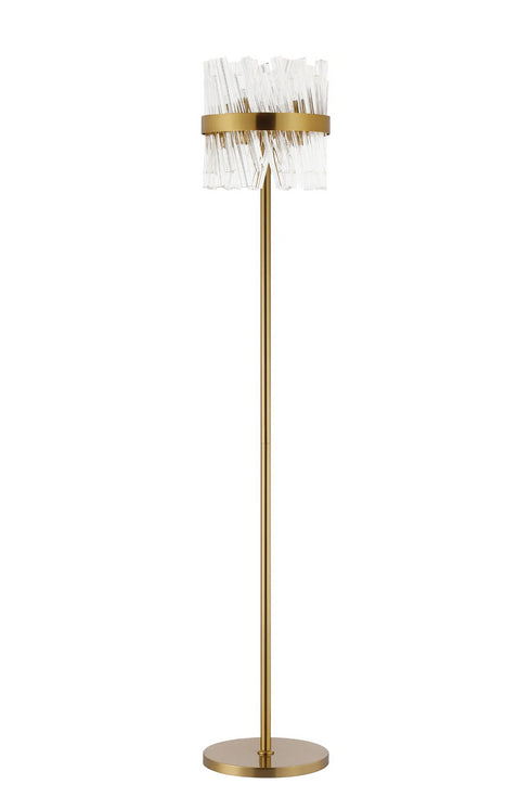 Kade Floor Lamp Brass - Clear Glass