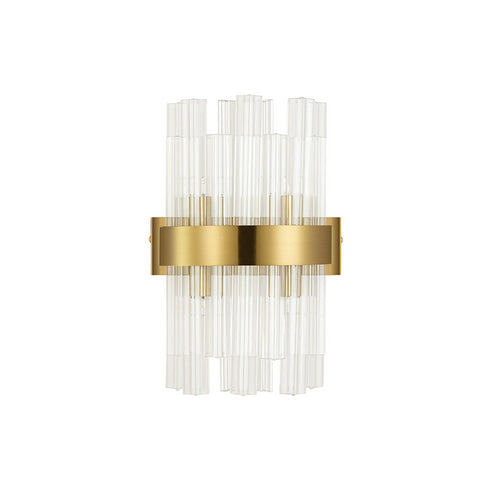 Kade Wall Light Brass - Clear Glass
