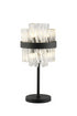 Kade Table Lamp Satin Black - Clear Glass