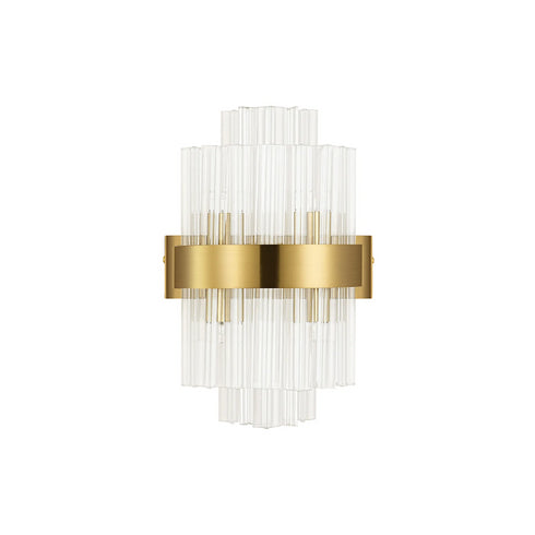 Kade Wall Light Brass - Clear Glass