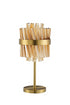 Kade Table Lamp Brass - Amber Glass