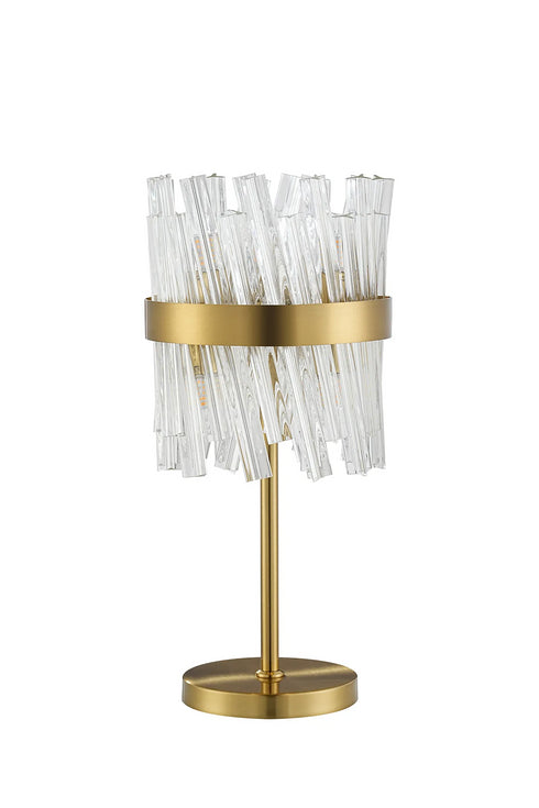 Kade Table Lamp Brass - Clear Glass