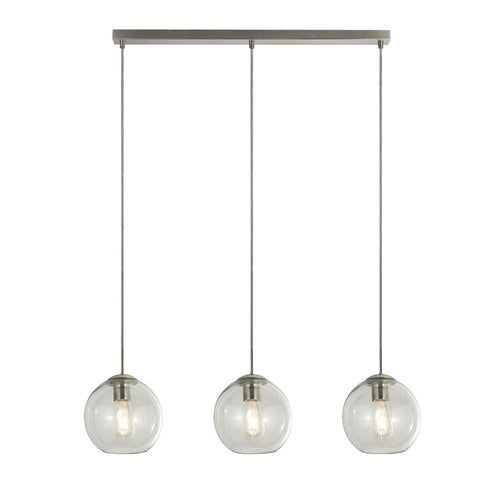 Orbit 3 Light Bar Pendant - Chrome & Clear Glass