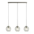 Orbit 3 Light Bar Pendant - Chrome & Clear Glass