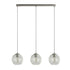 Orbit 3 Light Bar Pendant - Chrome & Clear Glass