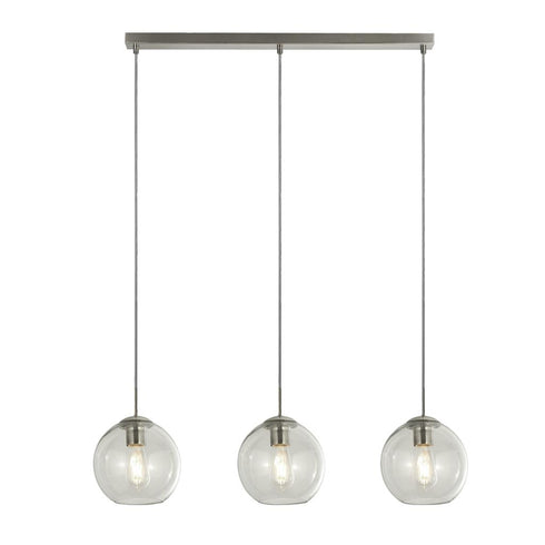 Orbit 3 Light Bar Pendant - Chrome & Clear Glass