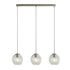 Orbit 3 Light Bar Pendant - Chrome & Clear Glass