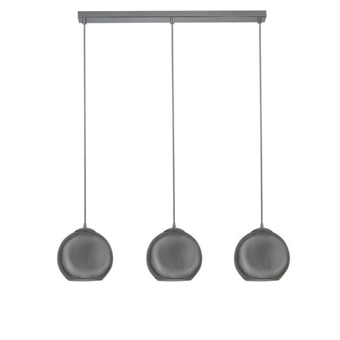 Orbit 3 Light Bar Pendant - Chrome & Smoked