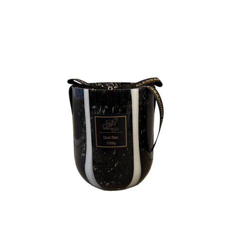 Oud Star Black Marble Candle 360g