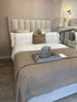 Aventius Cream Panel Bed